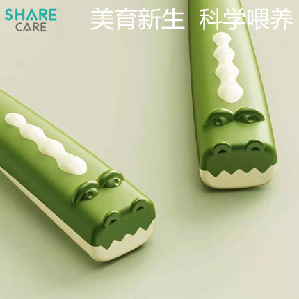 Baby Learning to Eat Fork and Spoon Training Spoon Fork Kidsren's Elbow Feeding Spoon Baby Bowl Spoon Tableware Set