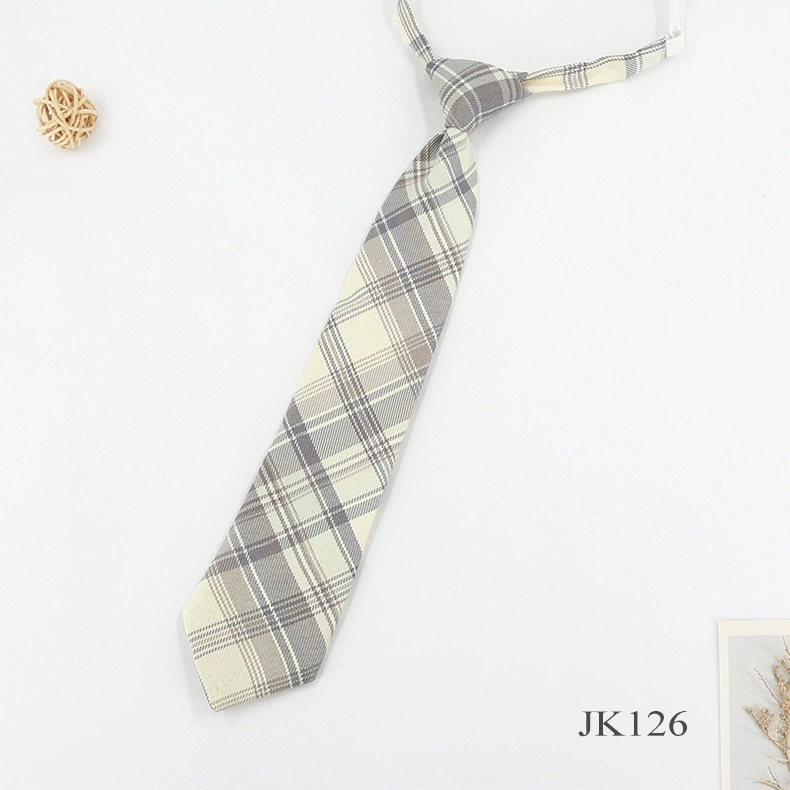 Заготовка на петлях Lazy Tie JKDK, школьная форма в клетку колледжного стиля, регулируемая 7×33 см