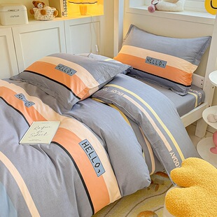 Cotton Student Dormitory Three-Piece Set Upper and Lower Bushes Cotton Bed Sheet Quilt Cover Single Staff Bedroom Bedding Wholesale