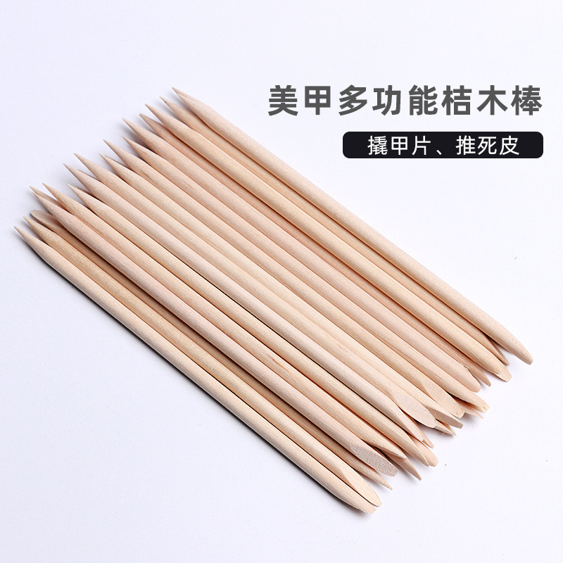 Manicure Orange Stick Press Point Drill to Remove Dead Skin Manicure Cleaning Multifunctional Beech Stick Wearing Armor Removal Jelly Gel