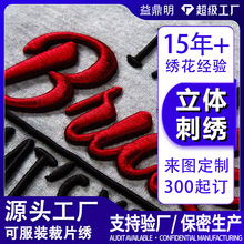 服装辅料刺绣立体绣帽标DIY胸标胸章徽章毛衣布贴布标补丁贴定制