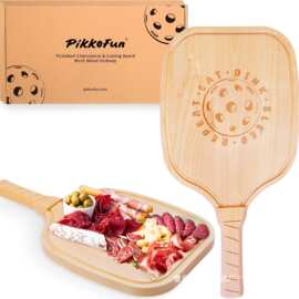 跨境托盘木质面条板带手柄披萨盘匹克球拍形状菜盘砧板蔬菜水果盘