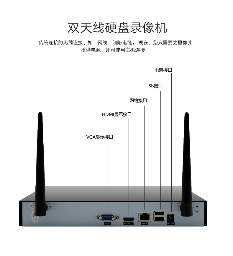 Kablosuz 8 yollu set gözetleme kamerası kablosuz uzaktan uyandırma fonksiyonu akıllı güvenlik wifi kamera