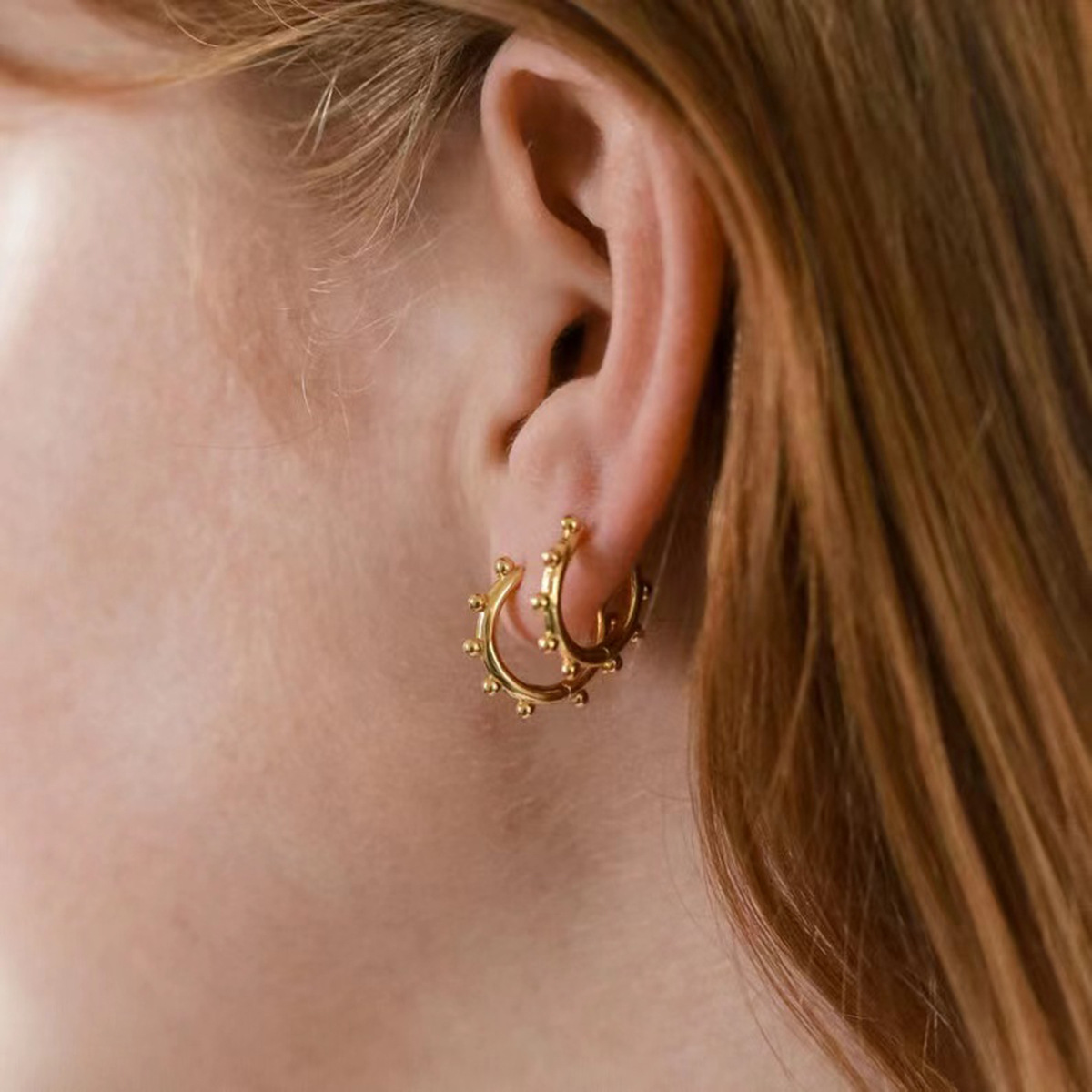 Fashion Jewelry Simple Copper Earring Ear Clip Earrings Earrings display picture 2