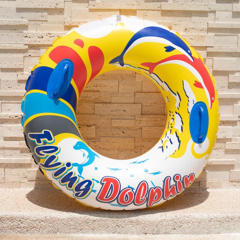 Anillo de natación para adultos con bolsas de aire dobles para hombres y mujeres con anillo de salvavidas anti-rollback para principiantes con anillo de flotación inflable en agua