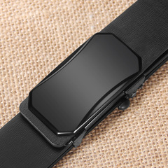 跨境皮帶男士升級版自動扣真皮腰帶潮百搭男士亞馬遜經典褲腰帶