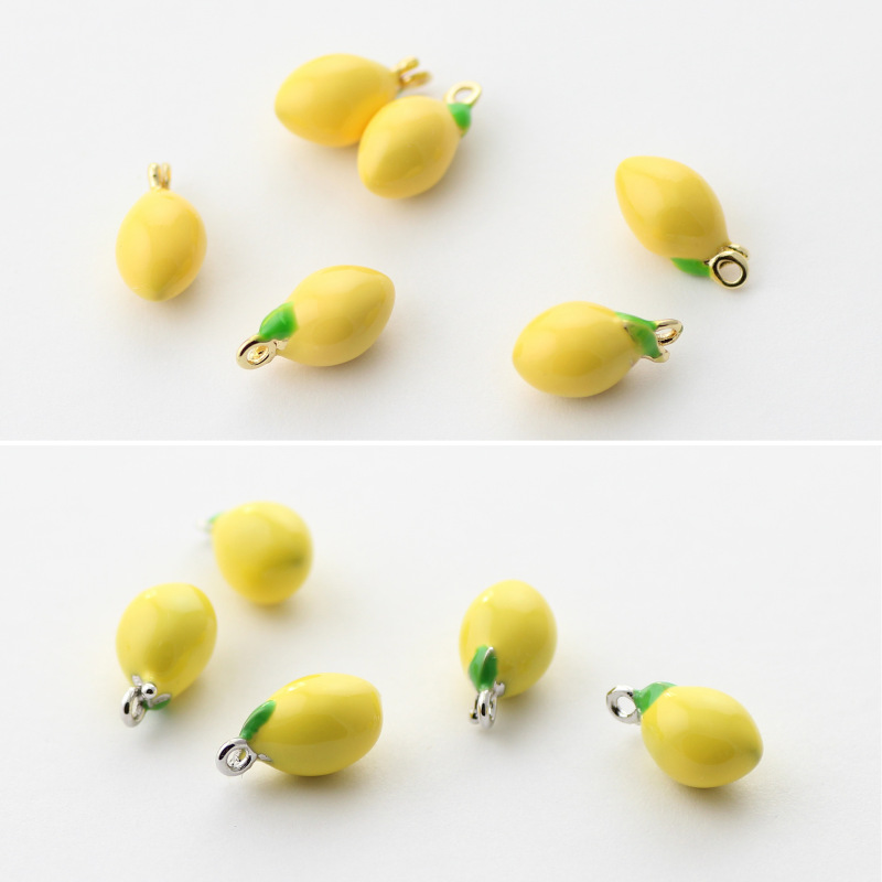 Plated 18K True Gold Platinum Oil Drop Cute Lemon Pendant Bracelet Necklace Pendant Pendant diy Jewelry Accessories Plated 18K True Gold Platinum Oil Drop Cute Lemon Pendant Bracelet Necklace Pendant Pendant diy Jewelry Accessories