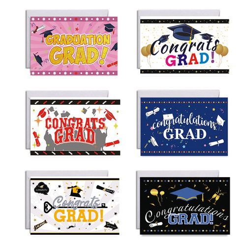 Amazon Graduation Greeting Card Set: Celebrate Academic Success with Creative Cards—Includes Envelopes, Perfect for Cross-Border Gifting