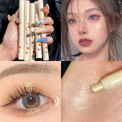xixi Xinghe Lazy Silkworm Pen Eyeshadow Stick Glitter Pearlescent Eye Highlighting Multi-purpose Eye Makeup Stick D-401