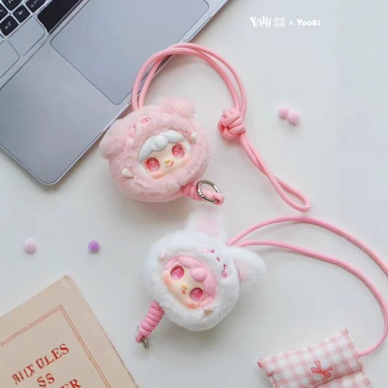 氧氧 V7新品搪胶毛绒手机挂绳 系列正版盲盒潮玩手办公仔娃娃礼物|undefined