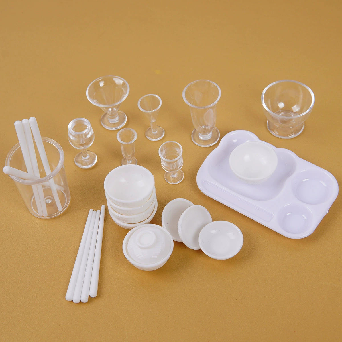 Набор игрушек для игрового домика ручной работы «сделай сам», мини-миска с крышкой, маленькая тарелка, кукольный домик, кухонная утварь, украшения