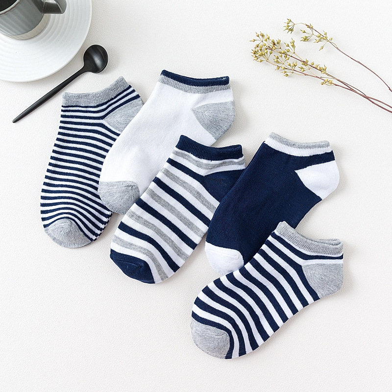 Socks men's summer thin men's striped socks ins trend Korean version of simple wind men's socks stall manufacturers wholesale