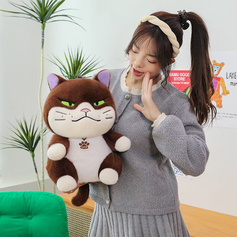 可爱黛西猫公仔毛绒玩具创意少女心大脸猫玩偶布娃娃生日礼物批发|undefined