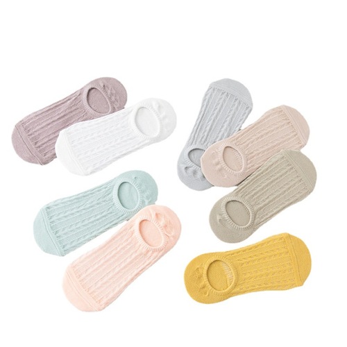 200 needle spring and summer mesh solid color cotton breathable women's shallow invisible socks simple thin hole socks air conditioning socks