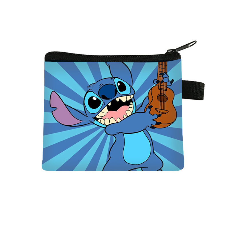 Monedero Infantil de Stitch, Popular en 2025, para Monedas, Llaves, Audífonos, Cartera de Poliéster con Dibujos Animados, Venta al Por Mayor