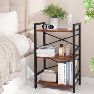 Cross-border Industrial Style Iron Storage Rack Household Living Room Bedroom Floor-standing Multi-layer Bookshelf Office Storage Rack