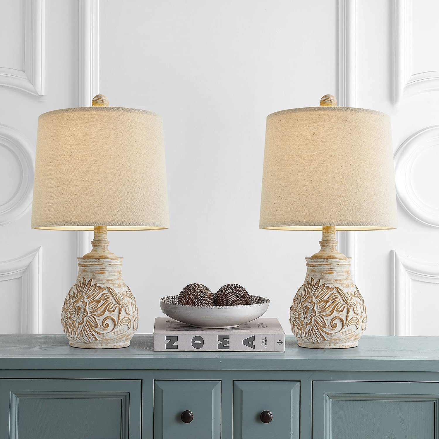 Huashiyuan American Country Retro Old Table Lamp French Creative Stylish Art Bedroom Study Living Room Decorative Lamp