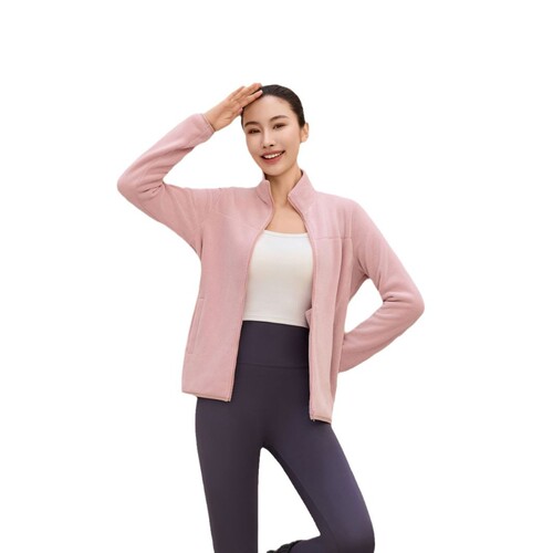 Women's Padded Winter Sweater with Plush Fleece, Casual Open Jacket, Pure Cotton, Zipper Style, Model 8003