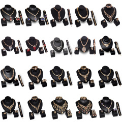 歐美跨境首飾套裝新娘珠寶四件套  櫃檯陳列展示直播代發