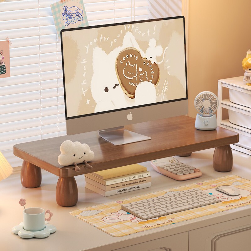 Desktop Computer Monitor Riser Stand Laptop Stand Keyboard Tray