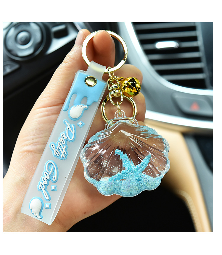 Cute Artistic Starfish Shell Arylic Unisex Bag Pendant Keychain display picture 3