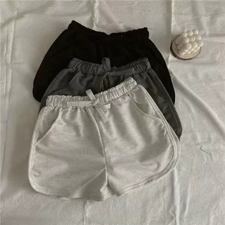 休闲运动裤夏季2022新款韩版ins高腰显瘦宽松直筒阔腿裤短裤子潮