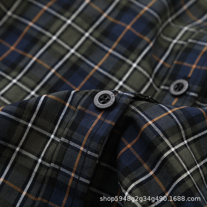 24SS 하이 버전 B 홈 여름과 가을 새로운 남성과 여성의 연인 다시 편지 인쇄 격자 무늬 셔츠 재킷