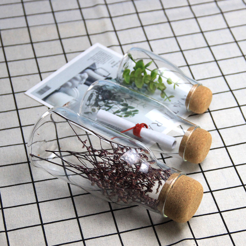Botella de vidrio de corcho japonés bola sellada frasco de almacenamiento de cocina botella de almacenamiento de café botella de bebida de jugo de leche