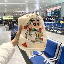 蜡笔小新旅行收纳袋可折叠衣服幼儿园被子收纳包旅行李袋子大容量