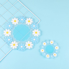 杯垫定制异形餐桌隔热垫家用小雏菊硅胶垫透明锅垫加厚防滑餐垫