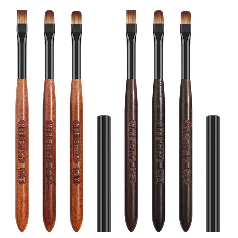 New Model Sandalwood Large Phototherapy Pen with Large Square Round Head, Large Flat Head, Large Round Head, Wearable Nail Art Pen for Nail Salon Use