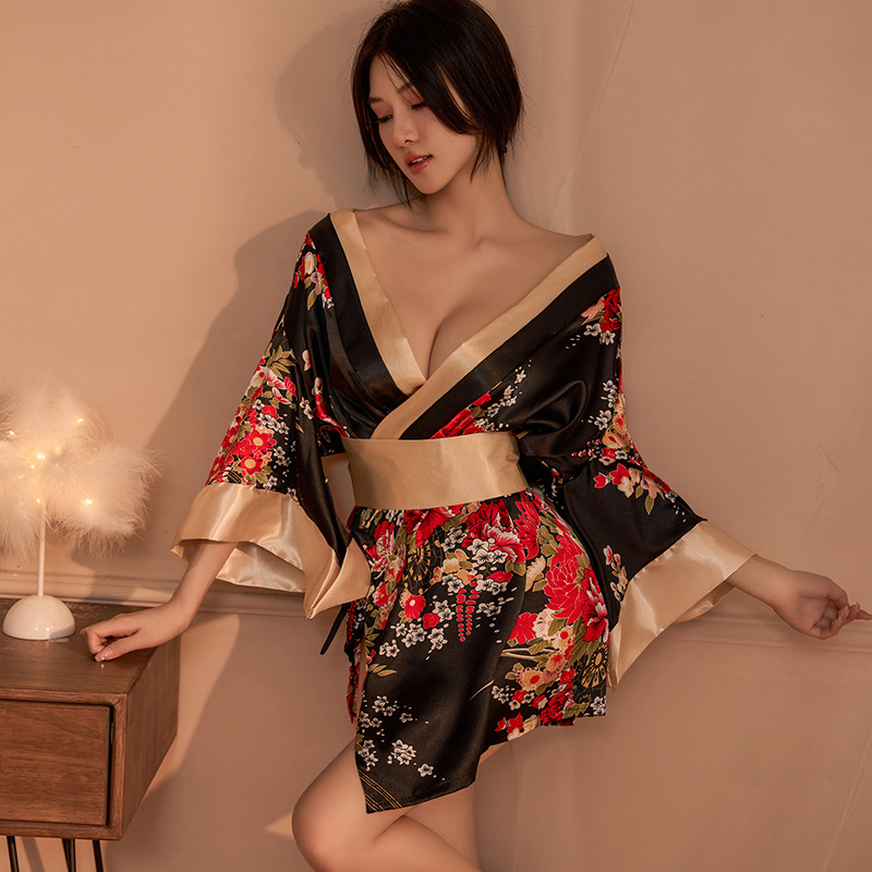 Nueva lencería sexy kimono japonés juego sexy uniforme sexy kimono entrega de una pieza
