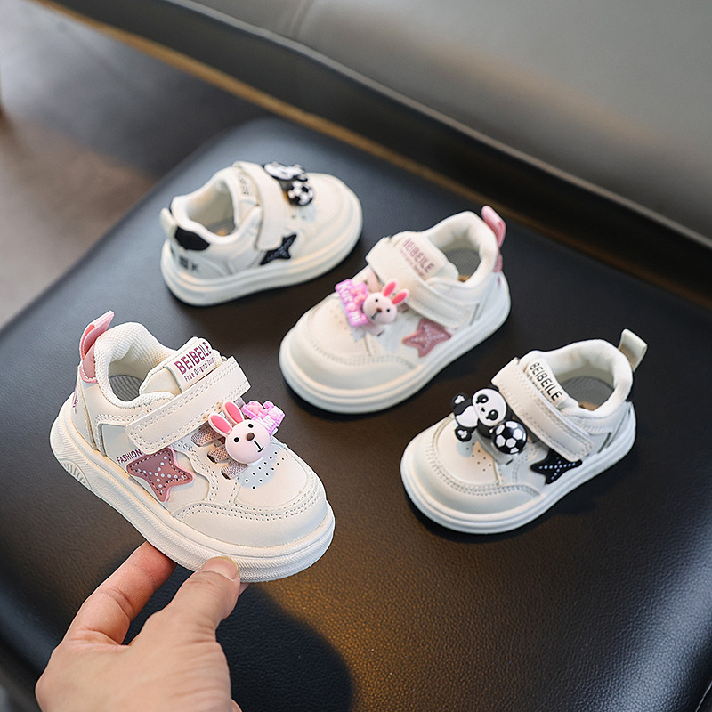 2025 Spring New Leather Cute Girls Strawberry Casual Shoes Girls Cartoon Small Sneakers Princess Sports Shoes