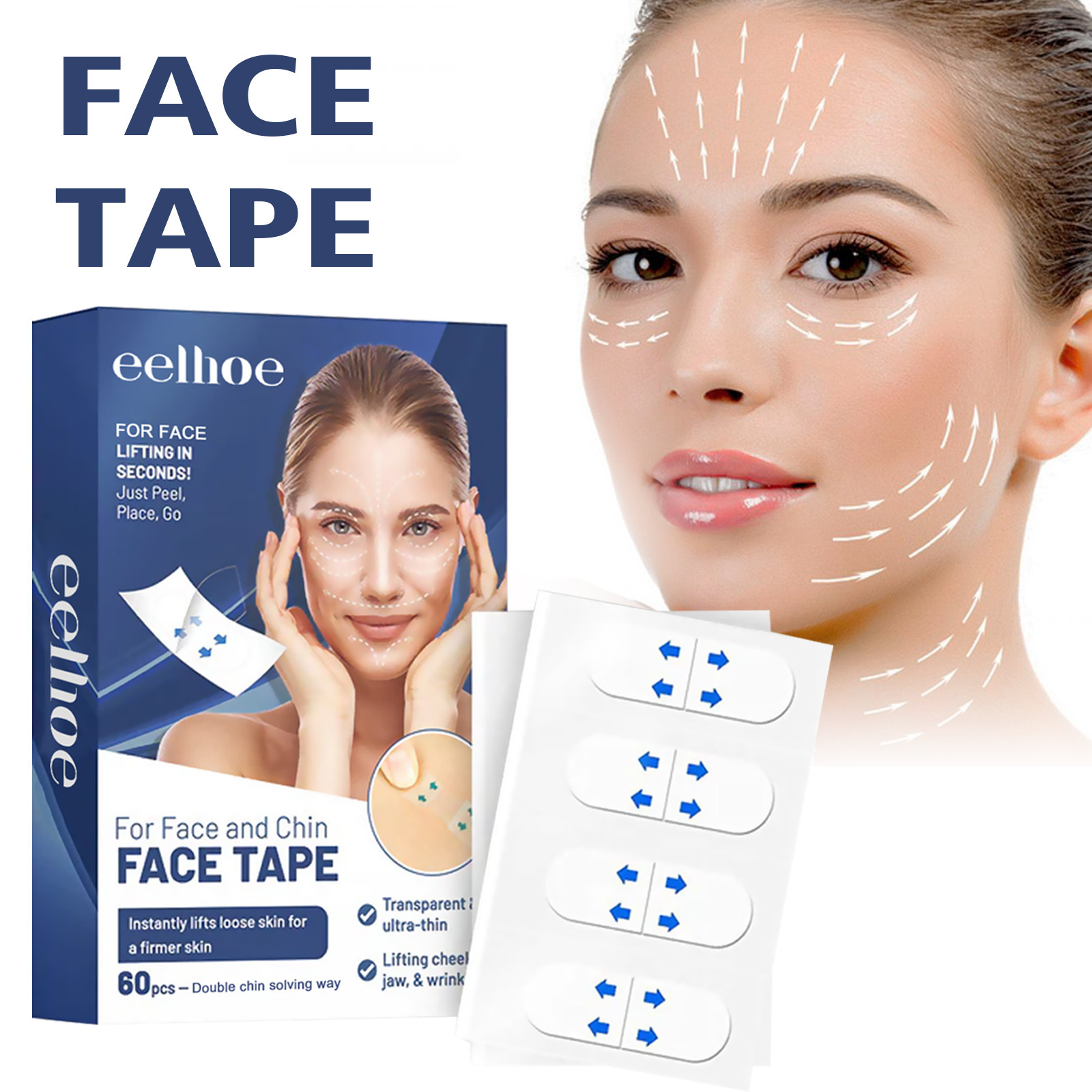 Eelhoe Facial Care Patches Are Made of Breathable and Comfortable Materials for Daily Skin-Friendly and Gentle Care of Facial Skin