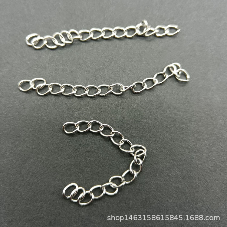 Stainless steel extension chain jewelry tail chain adjustable chain bracelet extension chain 5cm diy jewelry accessories wholesale Stainless steel extension chain jewelry tail chain adjustable chain bracelet extension chain 5cm diy jewelry accessories wholesale