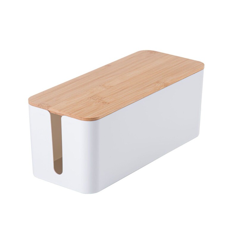 Bamboo Cover Dustproof Cable Management Box Socket Plug Board Storage Box Wire Organizer Box Bamboo Cover Dustproof Cable Management Box Socket Plug Board Storage Box Wire Organizer Box