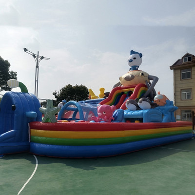 工廠新款充氣滑梯海底小縱隊娛樂城兒童樂園設備運動戶外遊藝設施