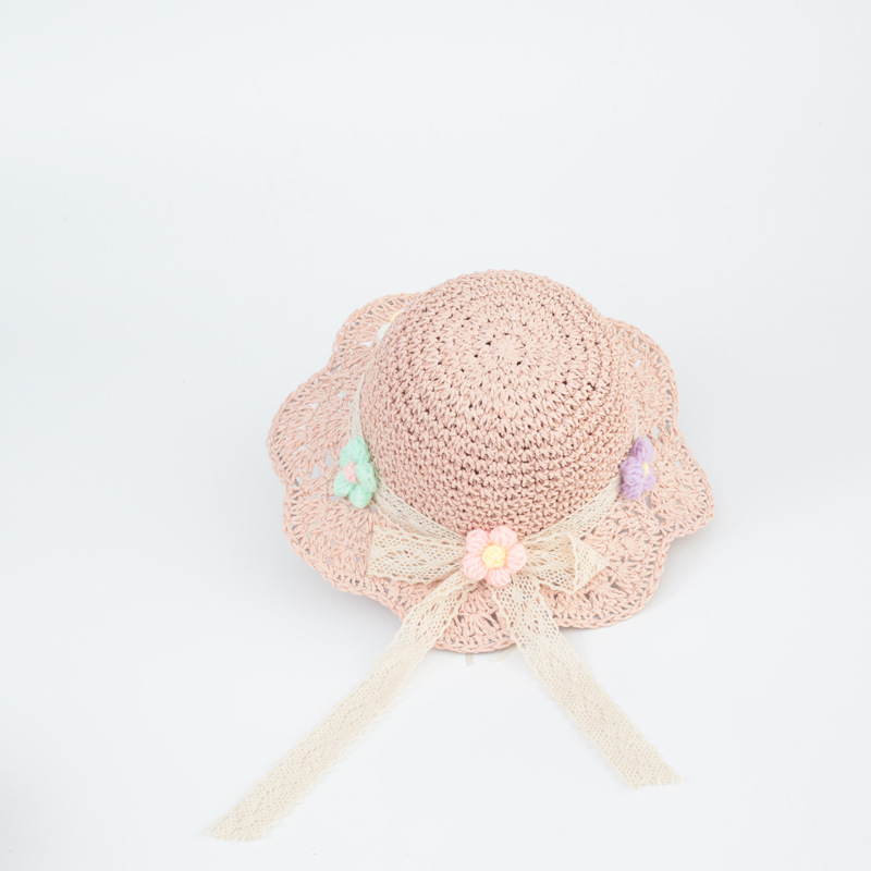 Flower pink + 1-2 years old (recommended head circumference 45-48cm) + built-in adjustment rope (adjustable)