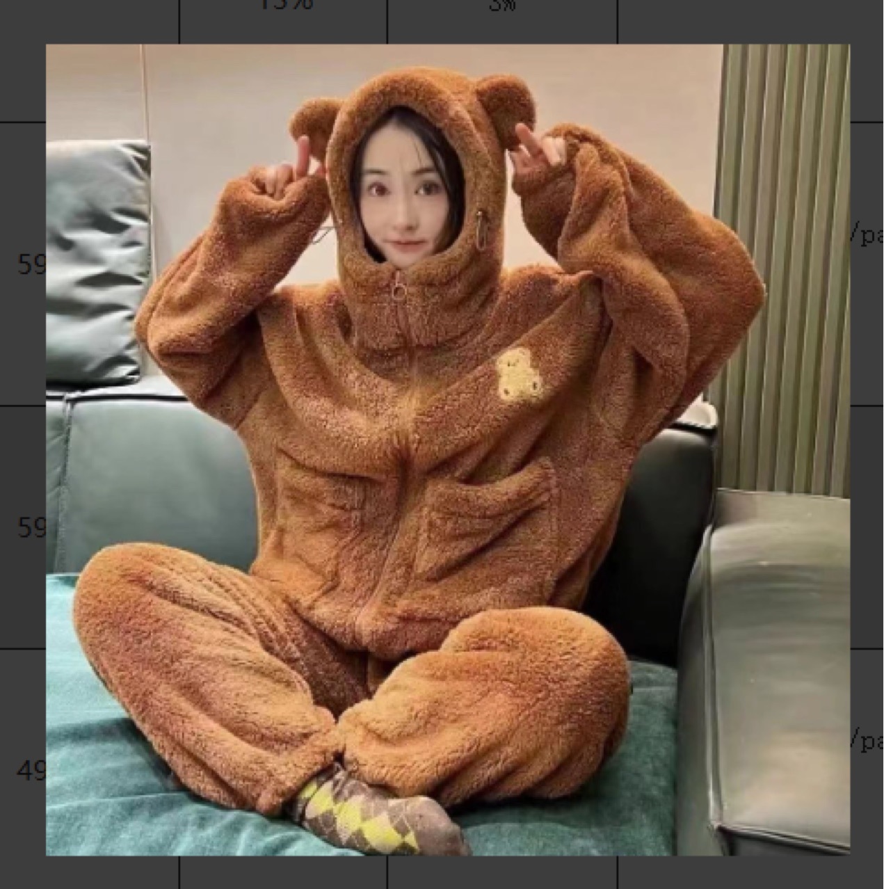 Coral fleece pijamas para las mujeres primavera Otoño Invierno engrosada caliente lindo franela desgaste del hogar princesa estilo traje de oso rosa