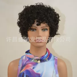 真发假发;假发短卷发;假发片