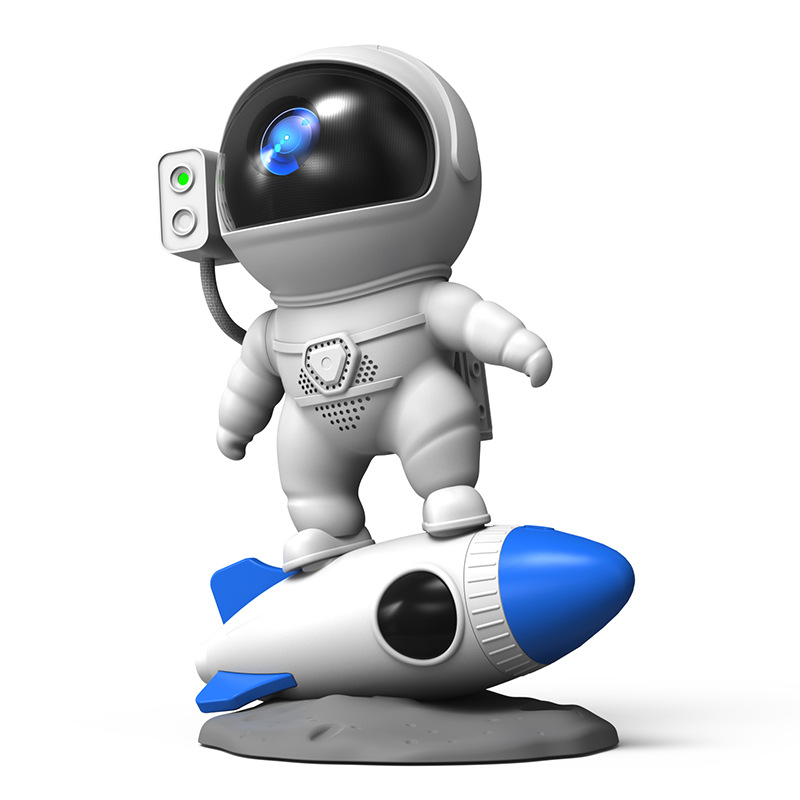 Nebulosa cohete astronauta cielo estrellado lámpara de proyección astronauta Bluetooth APP control ruido blanco RGB atmósfera luz nocturna