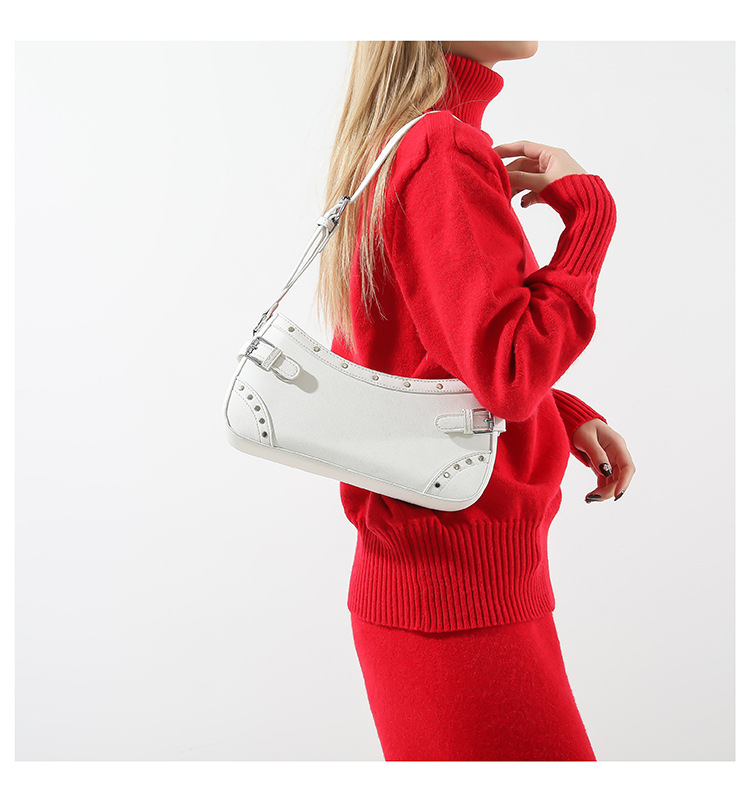 Sac à aisselle tendance cool hot girl 2024 début du printemps nouveau sac pour femme texture transfrontalière sac à main personnalisé rivet sac à bandoulière tendance_voghion.com