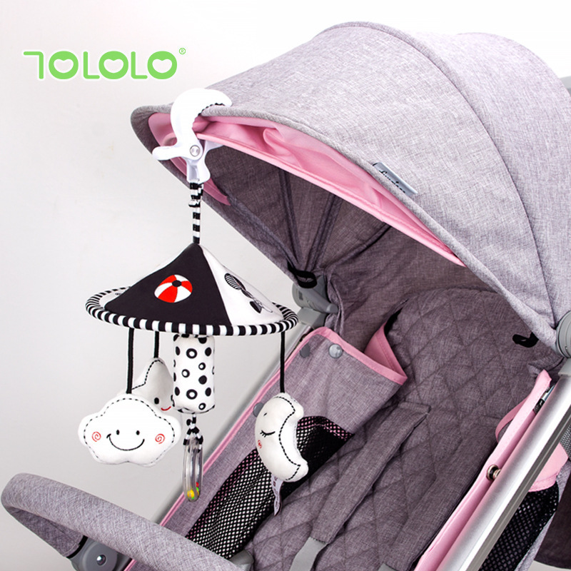 Móvil de cuna relajante TOLOLO con nubes, juguete colgante para cochecito, campana, dispositivo BB, campanilla de viento, juguete educativo temprano para colgar en la cama.