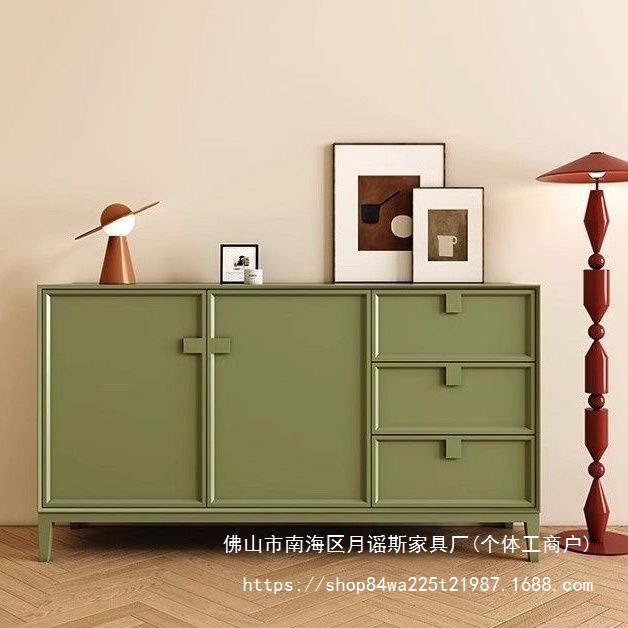 Solid Wood Sideboard Multi-Functional Color Storage Cabinet Modern Simple Paint Tea Cabinet Storage Cabinet Foyer Entrance Cabinet