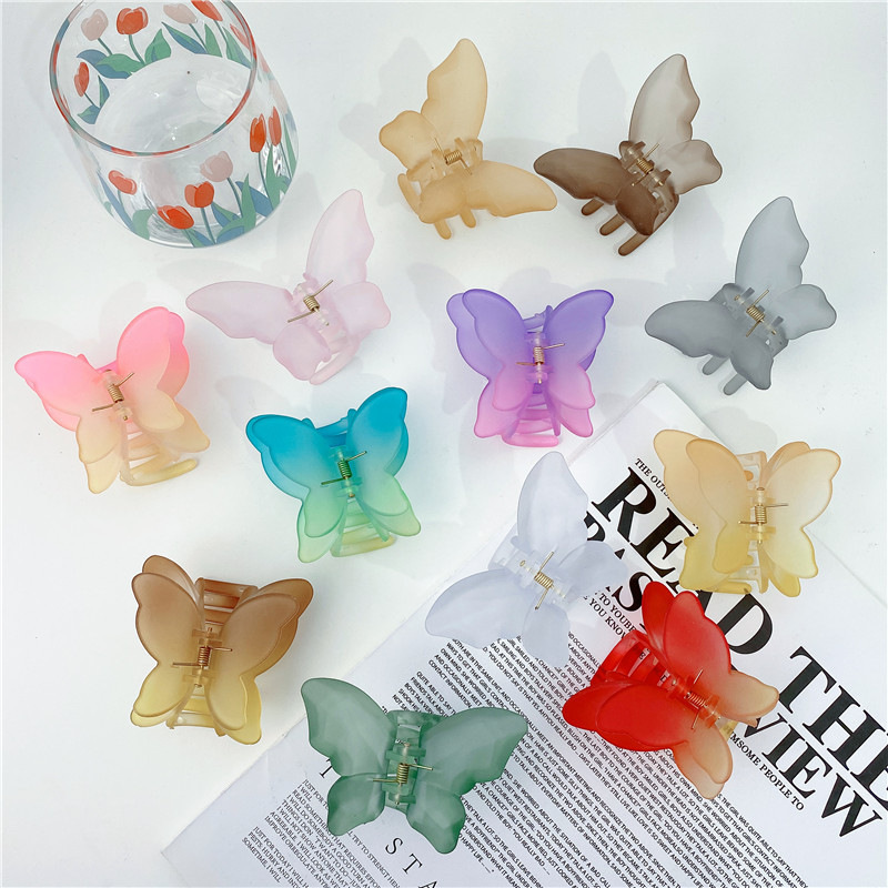 Elegant matte crab pin with butterfly