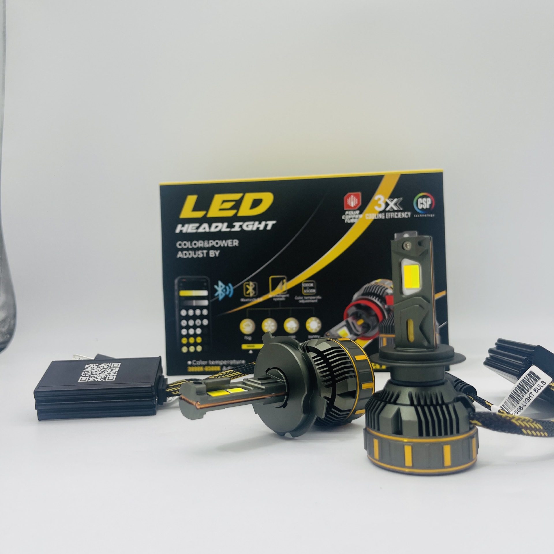 Nuevo control de APP de alta potencia LED lámpara de automóvil 80w lente láser farolente cerca de un todo reformado faro