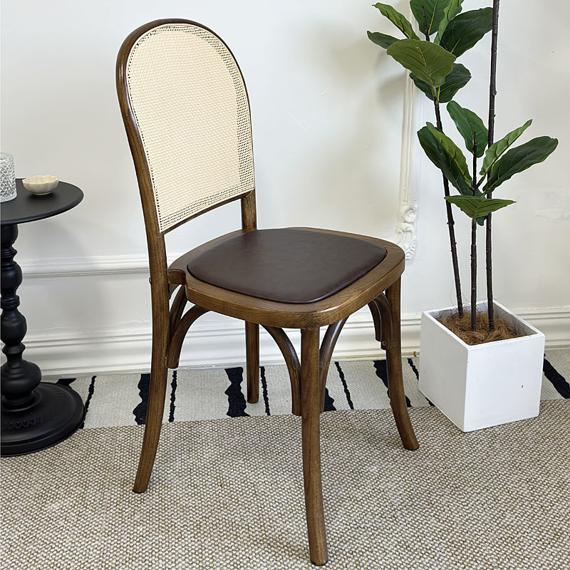 Sonette Solid Wood Dining Chair Home Backrest Middle Ancient Rattan Chair Coffee Chair Dessert Milk Tea Shop Vintage Dining Room Chair Sonette Solid Wood Dining Chair Home Backrest Middle Ancient Rattan Chair Coffee Chair Dessert Milk Tea Shop Vintage Dining Room Chair