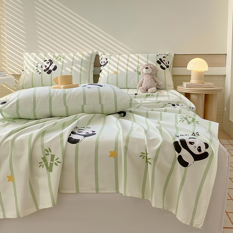 Nueva clase A algodón floral viejo y grueso sábana gruesa de una sola pieza de algodón puro 100 ropa de cama individual de dormitorio de primavera y verano de tres piezas