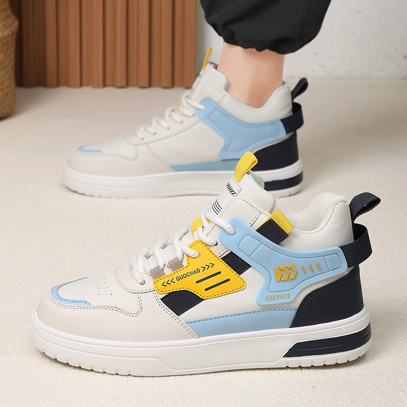 Footwear, trend fashionable high sneakers, sports shoes for leisure, trend of season, plus size, for teenagers