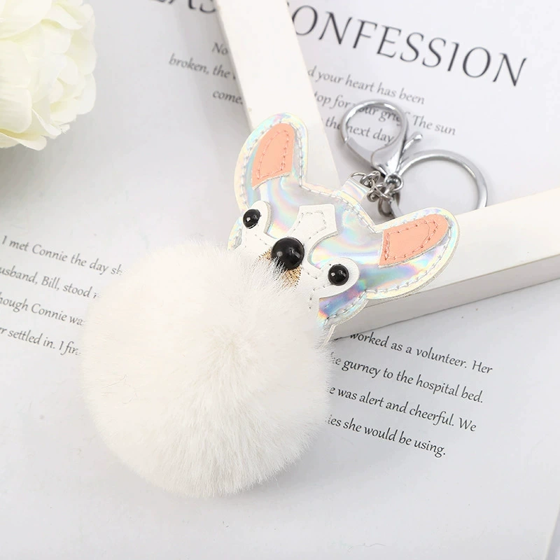 Golden glossy keychain for keys, bag, pendant